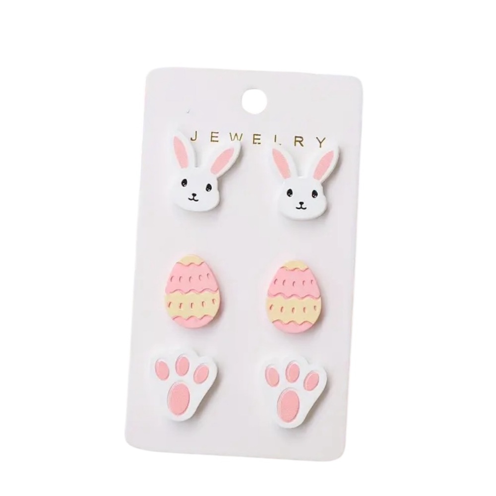 Easter Stud Earrings ~ 3 Pairs
